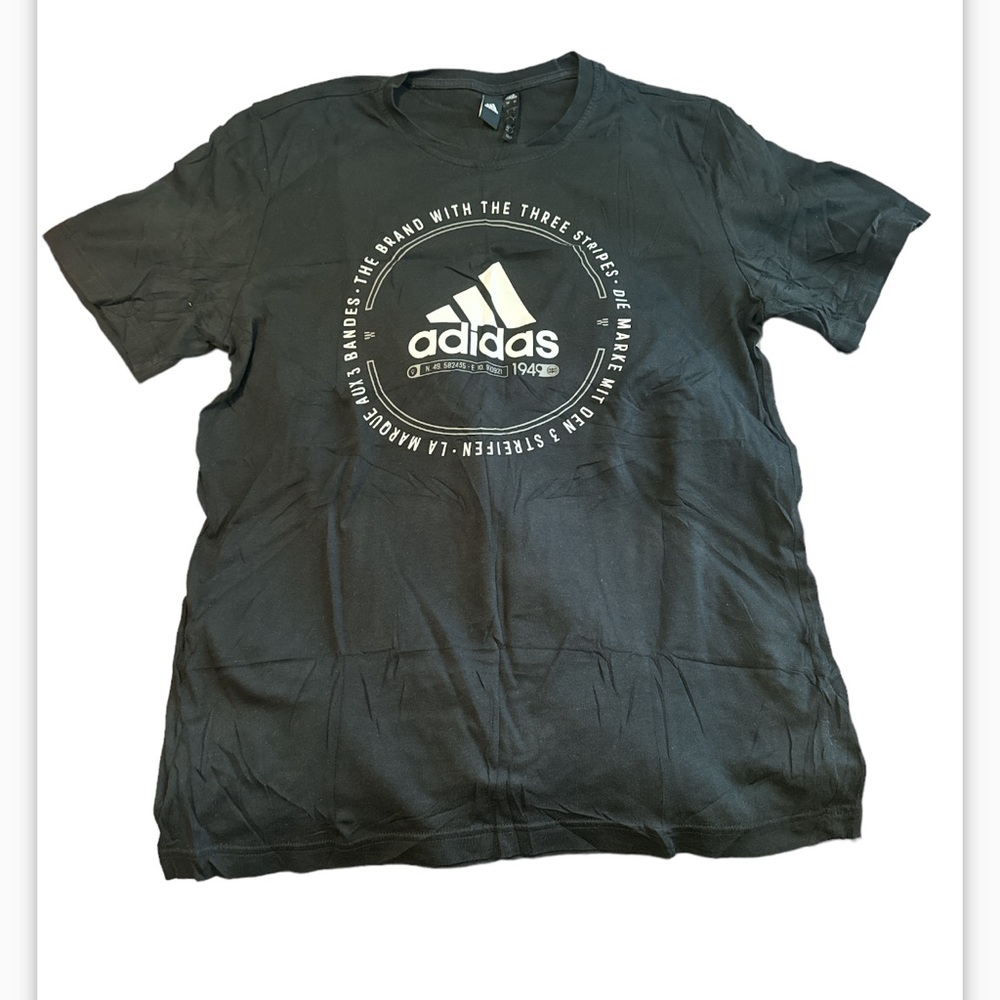 ADIDAS MENS BLACK T-SHIRT